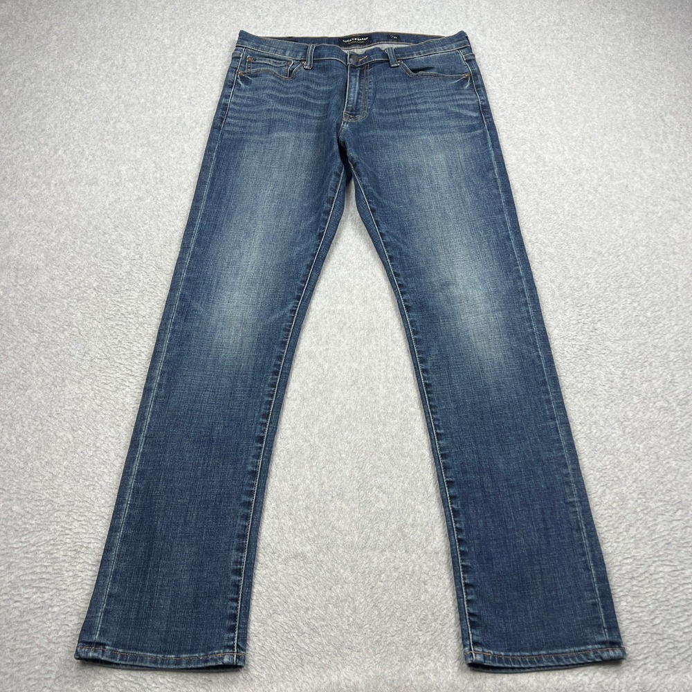 Lucky Brand 410 Athletic Slim Jeans Mens 33x34* Blue Medium Wash Denim 7M12409